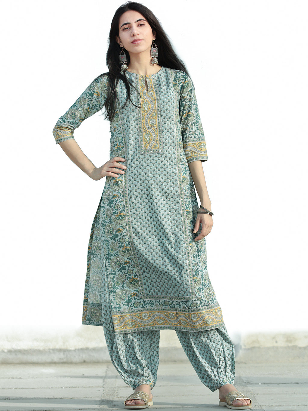Soft Georgette Plazo Kurti Set With Nyra Cut and Sequence Work – ThreadLooms